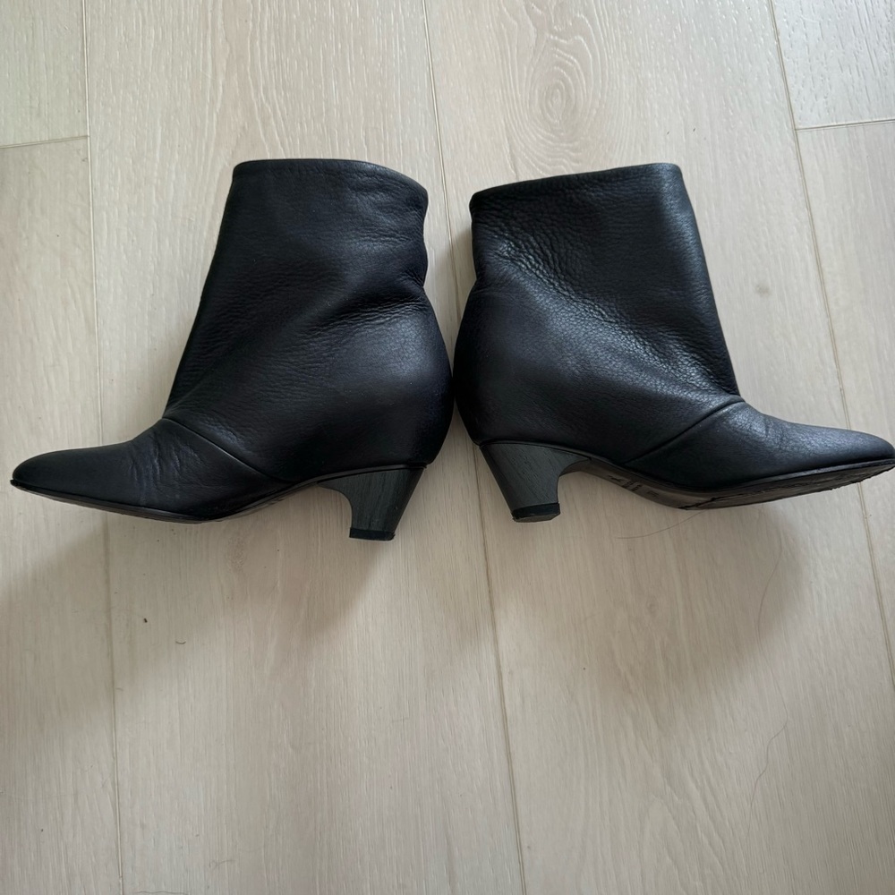Marc Ellis Snap button fold over leather booties - Picture 2 of 8